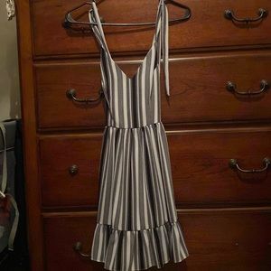 Super cute black and white stripped dress!